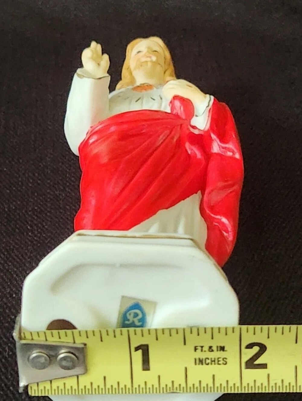 Vintage Roman Inc. Sacred Heart of Jesus 7" Statue Ceramic Figurine Japan - Picture 10 of 11